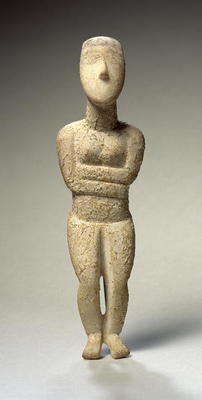 Cycladic figure, Early Spedos, c.2700 BC (marble) (see also 257633) von Greek