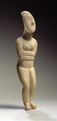 Cycladic figure, Early Spedos, c.2700 BC (marble) (see also 257632) von Greek