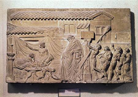 Relief depicting Dionysus at the home of Icarius, copy of an Alexandrian original von Greek