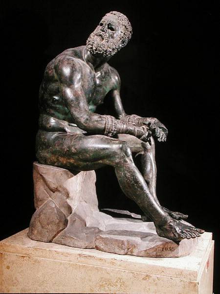 Seated boxer von Greek