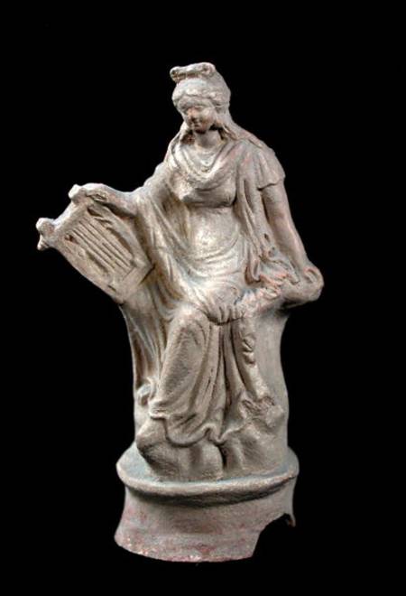 Statuette of Erato seated, from Myrina, Turkey von Greek