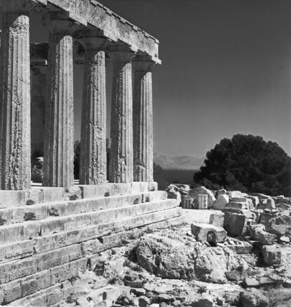 Temple of Aphaea (b/w photo)  von Greek