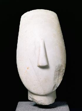 Head of a Woman, fragment of a statue from Keros, Early Cycladic II Period c.2700-240