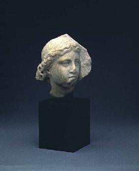 Head of a woman from a funerary reliefClassical Period early 4th
