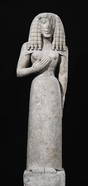 Female statue, known as the Auxerre Goddess c.640-630