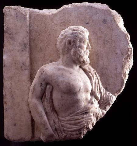 Bas-relief of a philosopher, Greek von Greek School