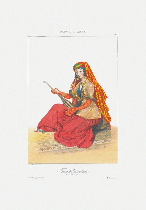 Frau von Schemacha (Aus: Scenes, paysages, meurs et costumes du Caucase) von Grigori Grigorevich Gagarin