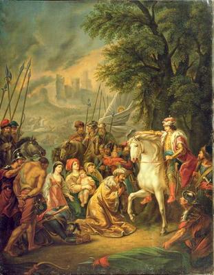 Tsar Ivan IV (1530-84) Conquering Kazan in 1552, 1800s (oil on canvas) von Grigoriy Ivanovich Ugryumov