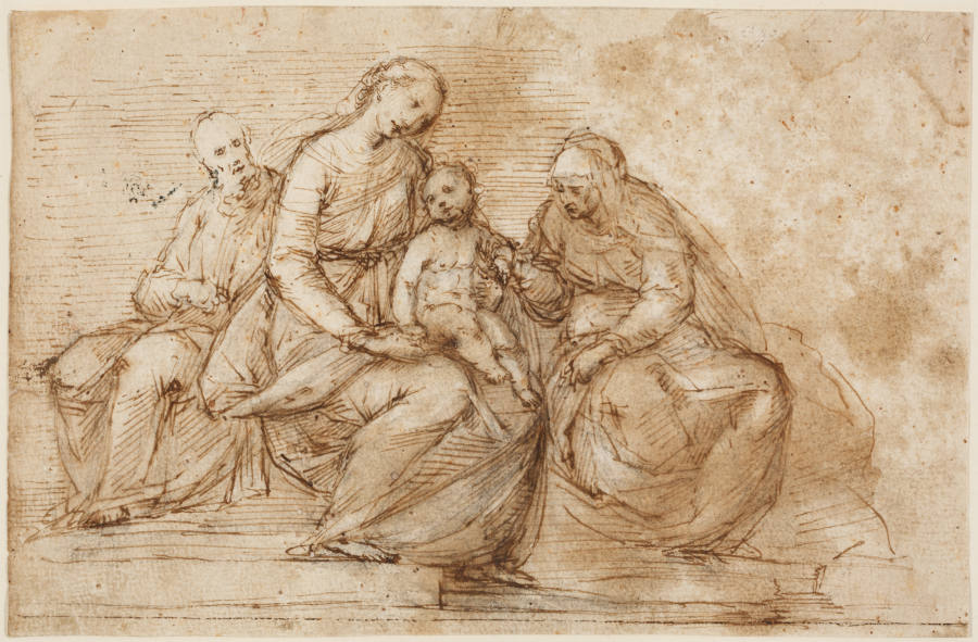 Madonna mit Kind und den Heiligen Anna und Joseph von Guglielmo Caccia