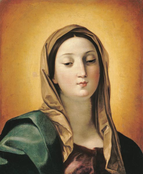 Madonna (detail of 122120)Antlitz der Maria von Guido Reni