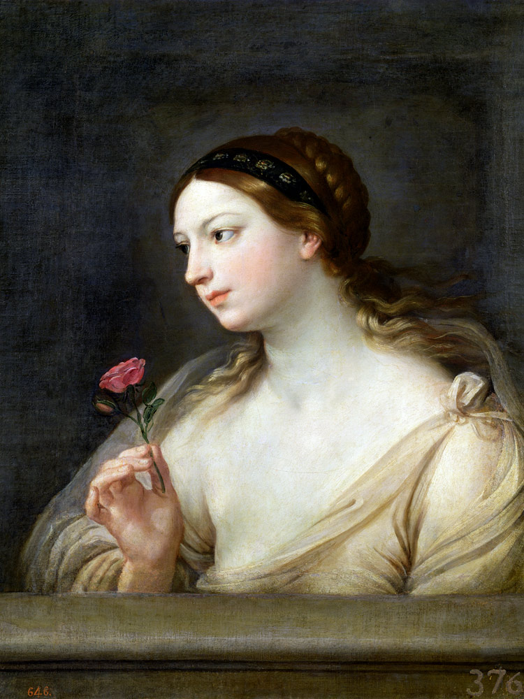 Girl with a Rose von Guido Reni
