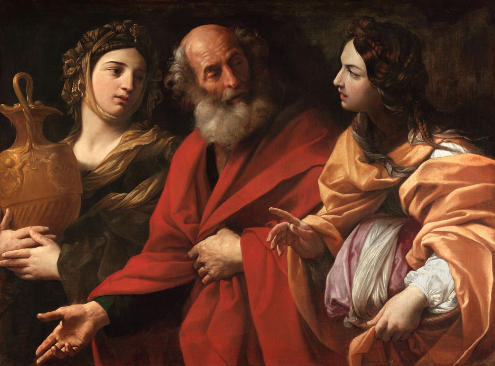 Lot und seine Töchter verlassen Sodom von Guido Reni