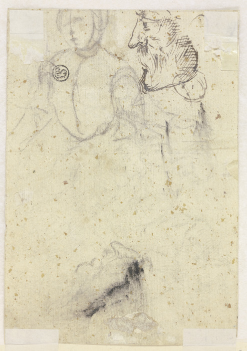 Männliche Figur und Kopf im Profil von Guido Reni