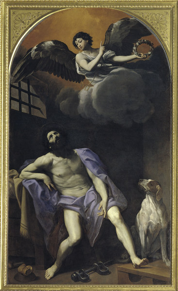 Reni / St.Roche in the Dungeon / c.1617 von Guido Reni