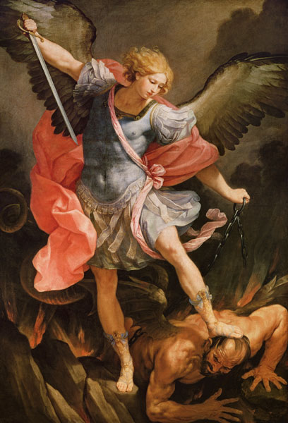The Archangel Michael defeating Satan von Guido Reni