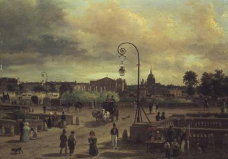 La Place de la Concorde in 1829 von Guiseppe Canella