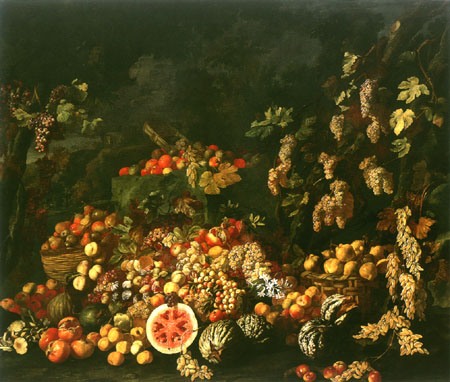 Stilleben mit Früchten und Blumen von Guiseppe Recco