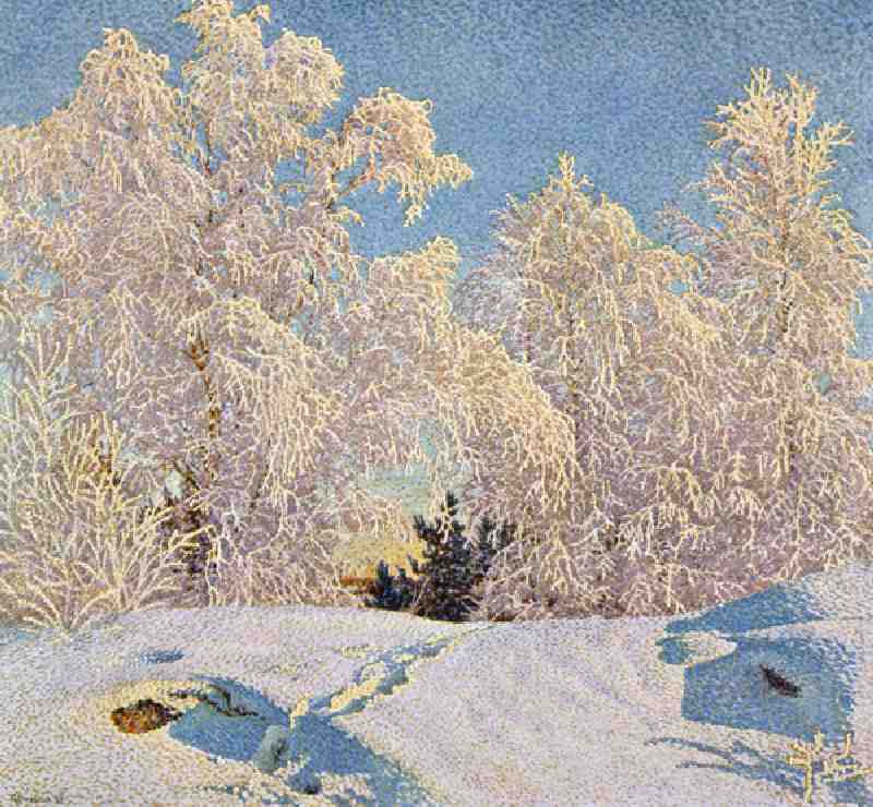 Frost im Sonnenschein von Gustaf Edolf Fjaestad