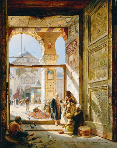 Das Tor der großen Umayyad Moschee in Damaskus 1890