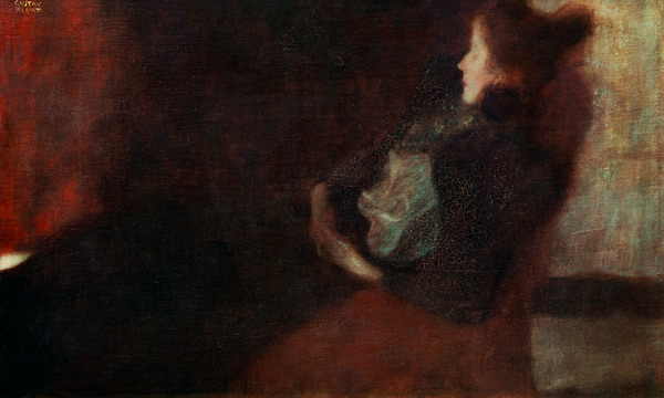 Dame am Kamin von Gustav Klimt