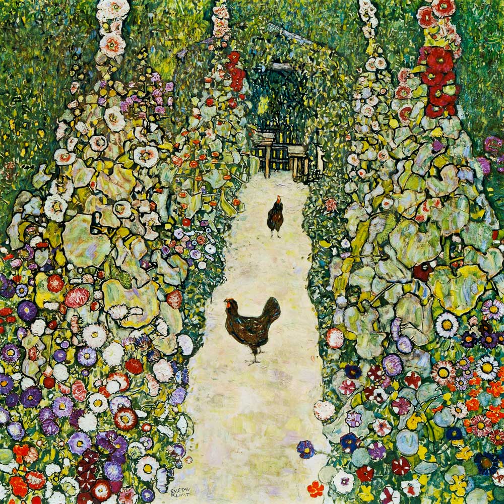 Gartenweg mit Hühnern von Gustav Klimt
