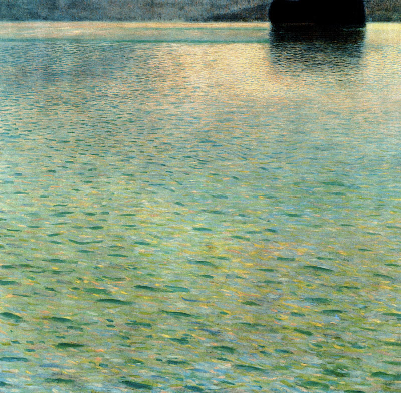 Insel im Attersee von Gustav Klimt