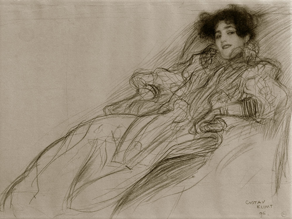 Junge Dame im Sessel von Gustav Klimt