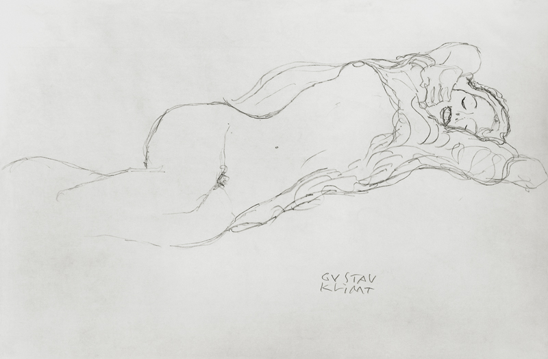 Reclining Woman von Gustav Klimt