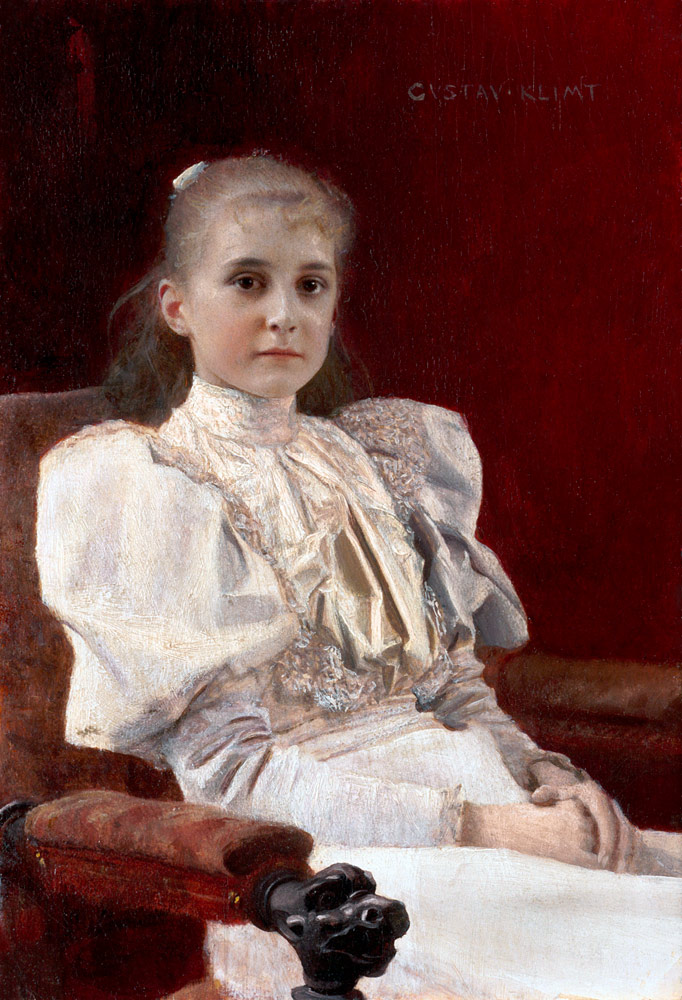 Sitzendes junges Mädchen von Gustav Klimt