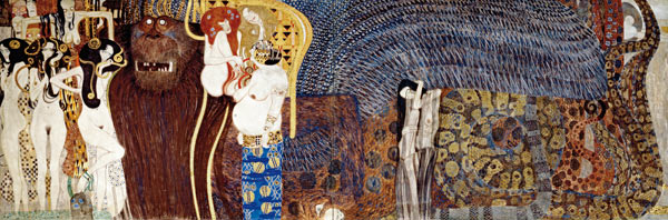 Die feindlichen Gewalten und nagender Kummer von Gustav Klimt