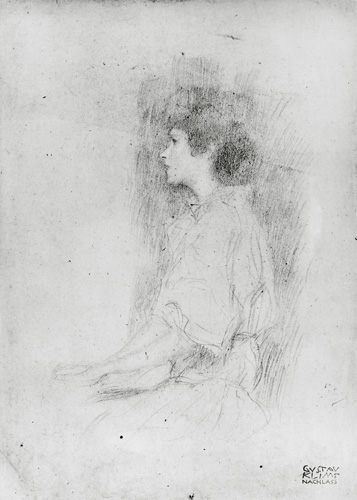Seated Girl in Shadow von Gustav Klimt