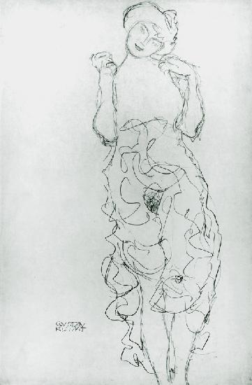 Standing Nude with Arms Raised c.1917/18