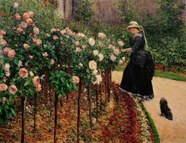 Rosen im Garten von Gustave Caillebotte