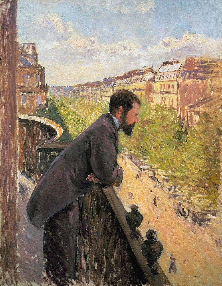 Man on a Balcony von Gustave Caillebotte