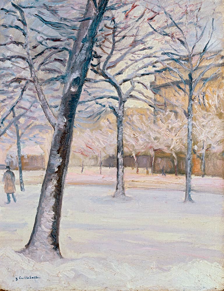 Verschneiter Park von Gustave Caillebotte