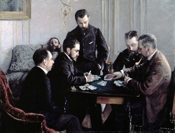 The Bezique Game von Gustave Caillebotte