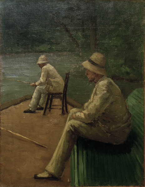 Angler am Ufer der Yerres von Gustave Caillebotte