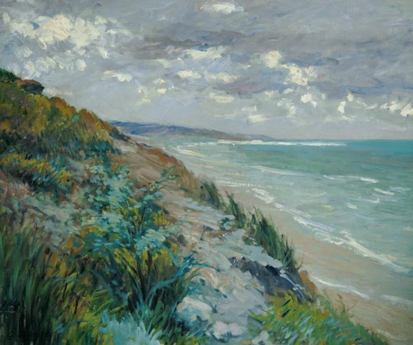 Cliffs the sea at Trouville von Gustave Caillebotte