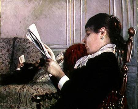 Interior, Woman Reading von Gustave Caillebotte