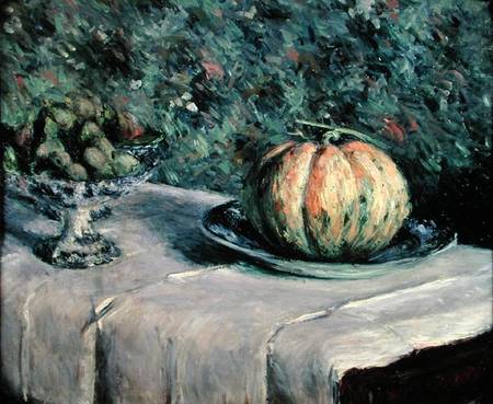 Melon and Fruit Bowl with Figs von Gustave Caillebotte