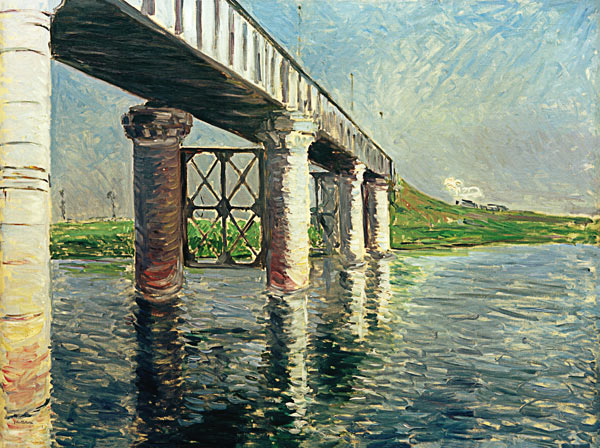 Seine und Eisenbahnbrücke von Gustave Caillebotte