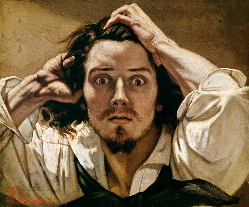 Selbstbildnis - Der Verzweifelte von Gustave Courbet