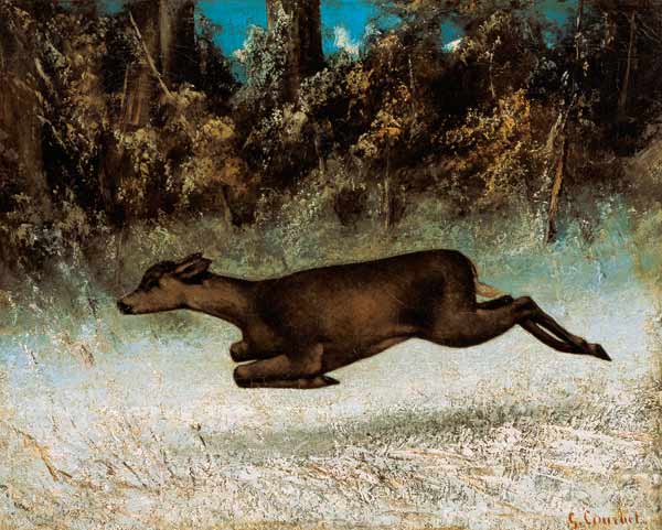 Springendes Reh von Gustave Courbet