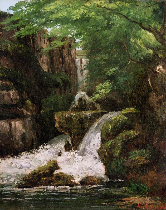 Waterfall in the Ornans Rocks von Gustave Courbet