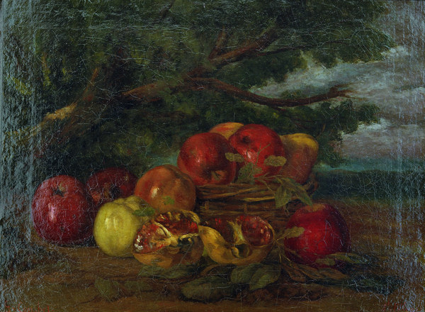 Äpfel,  Granatäpfel,  Birnen von Gustave Courbet