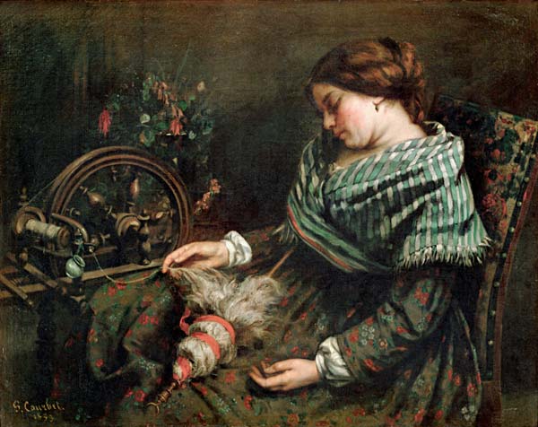 Die eingeschlafene Spinnerin von Gustave Courbet