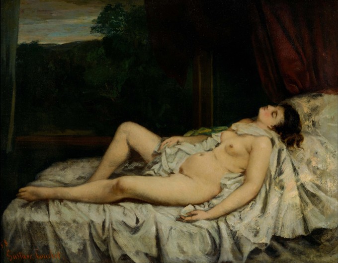 Die schlafende Nackte von Gustave Courbet