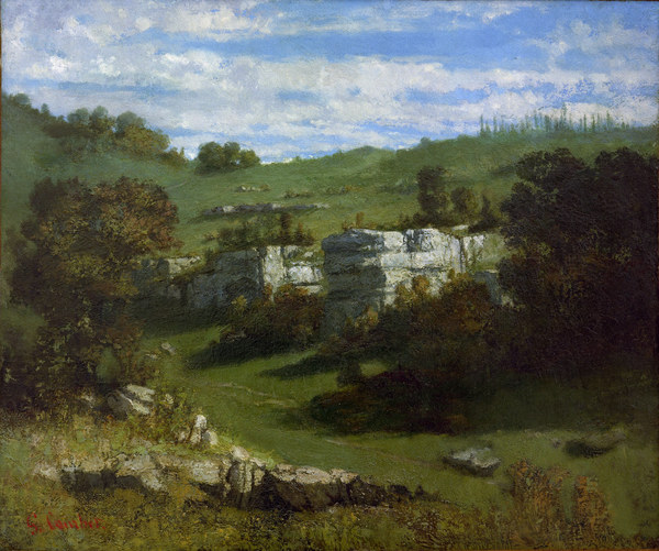 Juralandschaft bei Ornans von Gustave Courbet