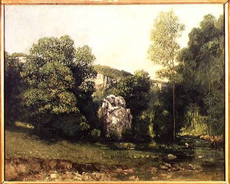 The stream of the Breme emerging from the Puits Noir von Gustave Courbet