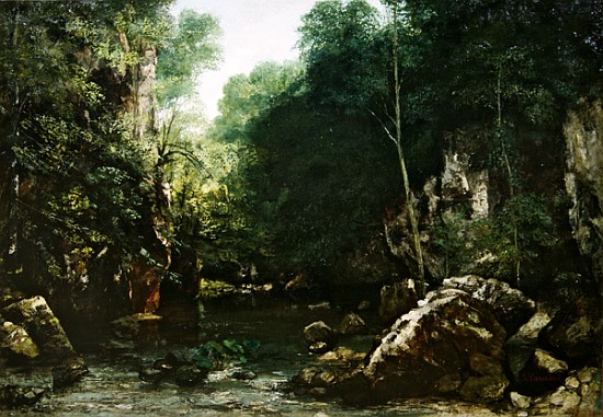 The Covered Stream, or The Dark Stream von Gustave Courbet